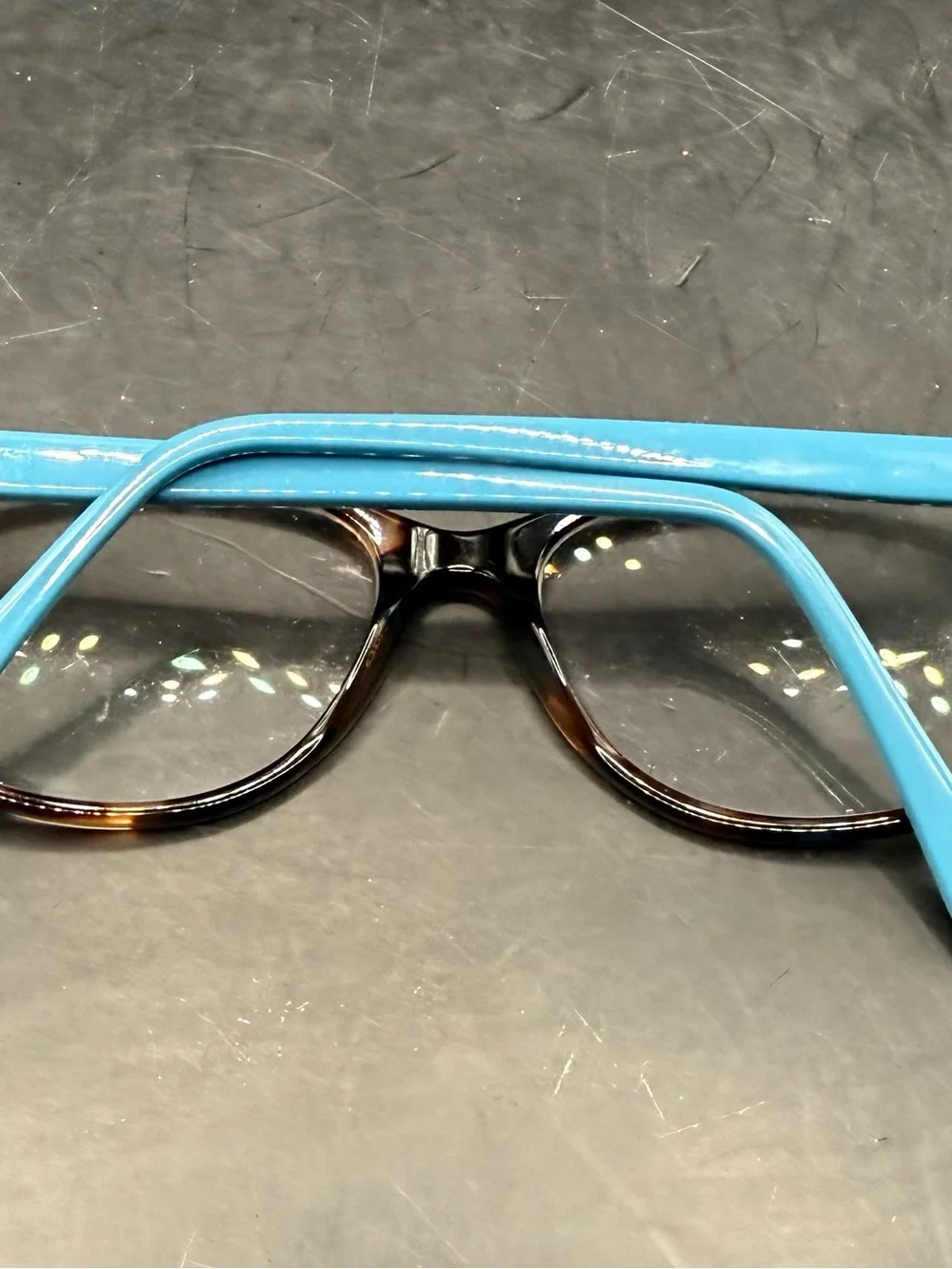 Jill Stuart Tortoise Shell Frames with Blue Temple Tips